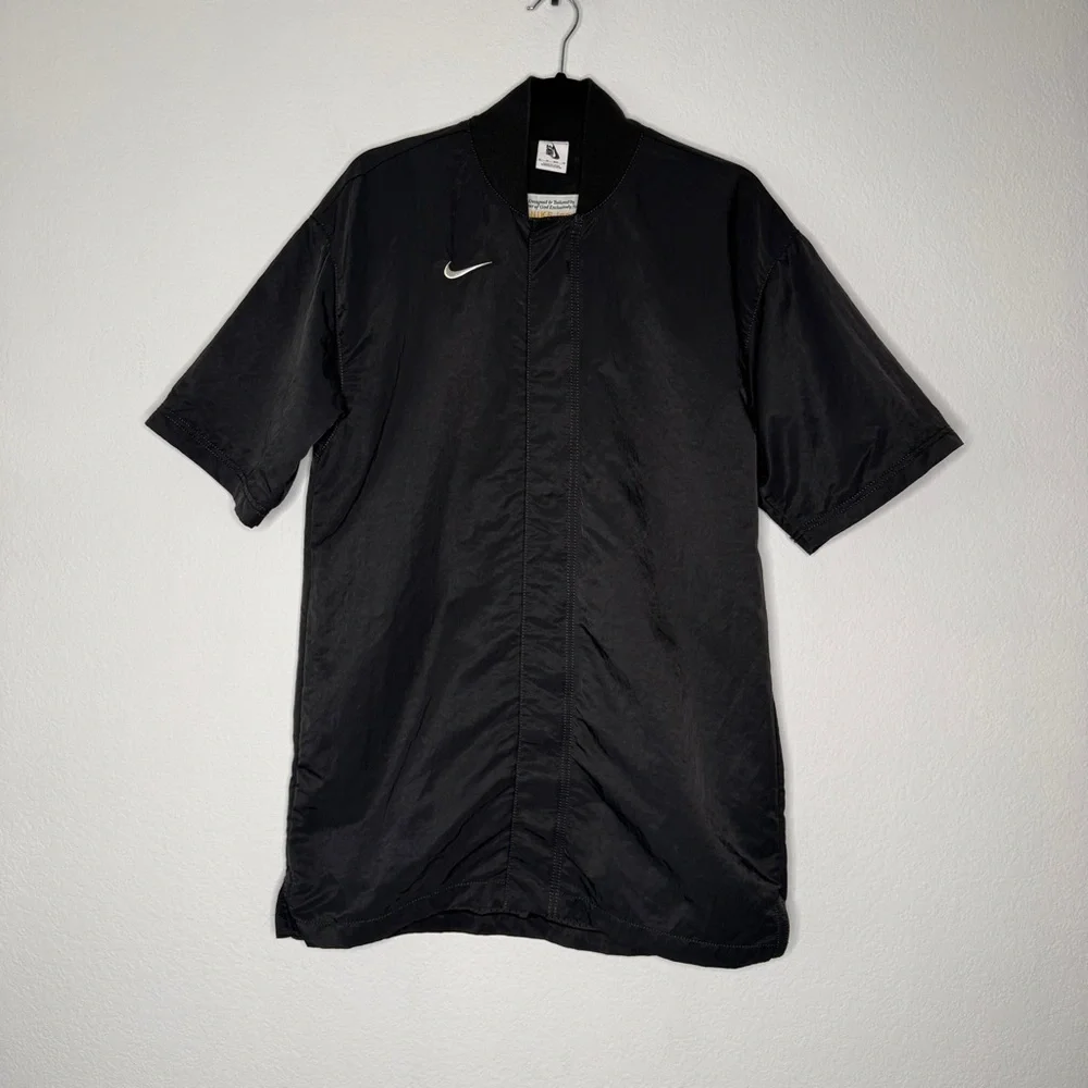 Nike x Fear of God Warm Up Jacket Black Full Zip Mesh Lined NBA Patch XS